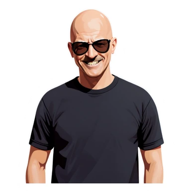 bald guy sticker