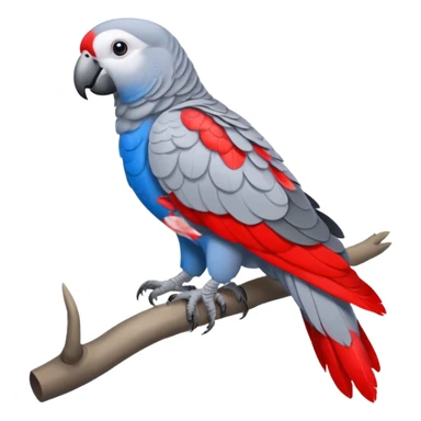 African grey parrot sticker