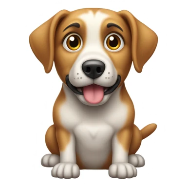 dog waiting sticker