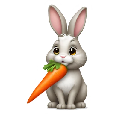 Bunny With a carrot  sticker