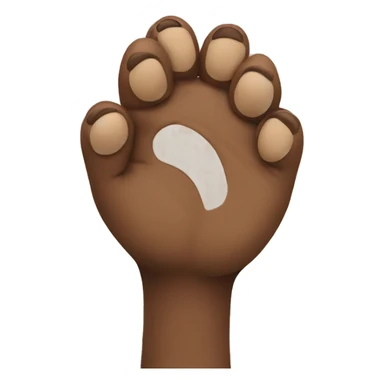 Bear making a bear with its paws sticker