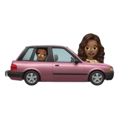 Picture of millie bobby brown and azealia banks in a car sticker