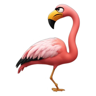 angry birds flamingo sticker