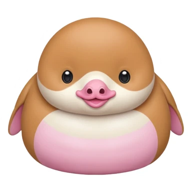 Crea una foca anillada gordita con aspecto tierno, lleva un moño rosado con tonos pasteles sticker