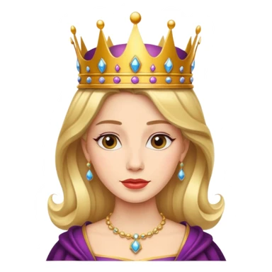 queen with crown sticker