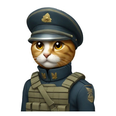 cat soldier sticker