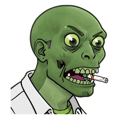 cocaine rainbow zombie sticker