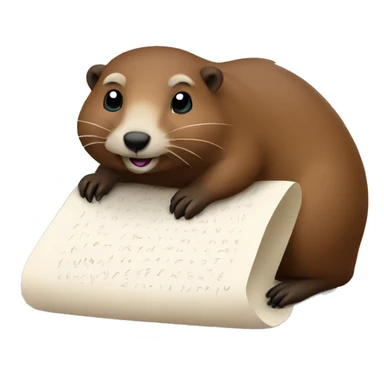 ground hog and writing sticker