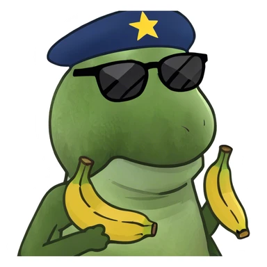 Nico as banana  sticker