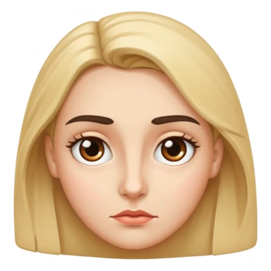 face with downturned eyebrows and a look of intrigue sticker