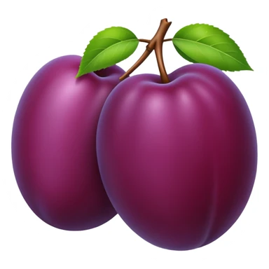 oval-shaped plum sticker