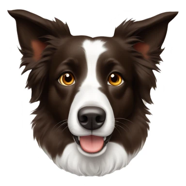 Border collie with brown eyes sticker
