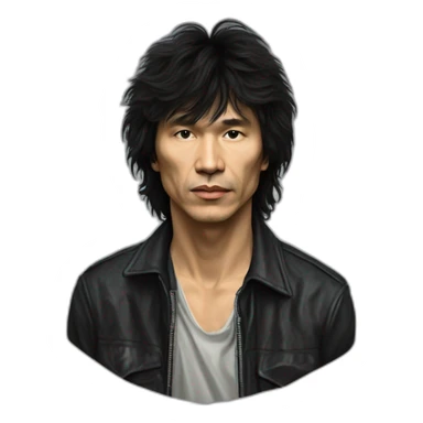 generate a text describing-the life and work of viktor tsoi, the legendary rock musician and leader of the band "kino" sticker