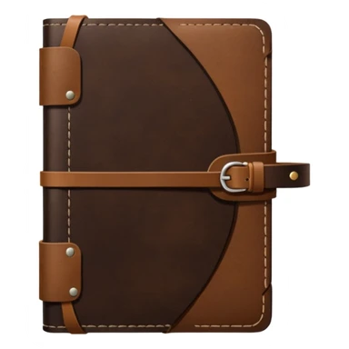 dark brown leather travelers journal sticker
