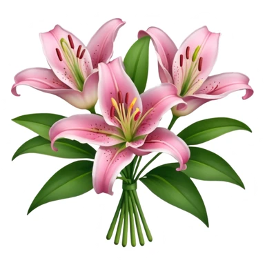 pink lily bouquet sticker