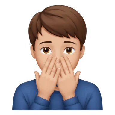 Create a shyness imoji Boys imoji Boys imoji hand in face hand in full face sticker
