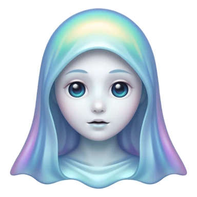 Holographic chrome ghost sticker