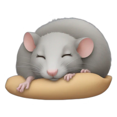 rat sleeping sticker