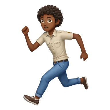 Make a dirt Indian with a shirt fro curly hair getting chased by the cops. Make the Indian skinny too sticker