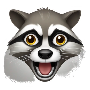 Angry raccoon sticker
