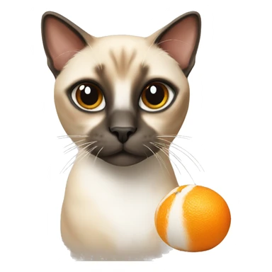Siamese with orange and white cat sticker