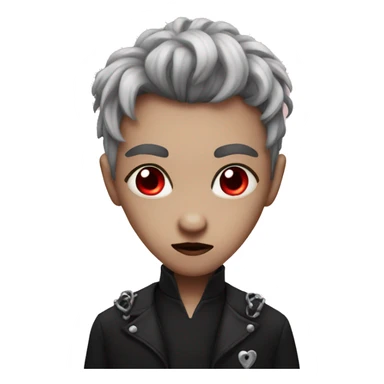 Red goth heart sticker