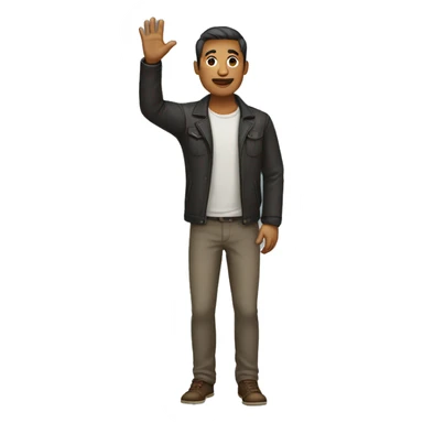 man (full-body) (one arm raised) sticker
