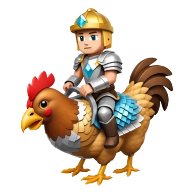 Minecraft chicken jockey sticker