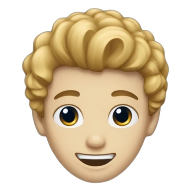 Un jeune homme noir, les cheveux bleus et qui a das dents de vampire. sticker