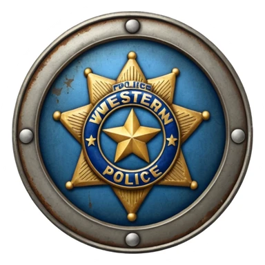  western police badge sticker