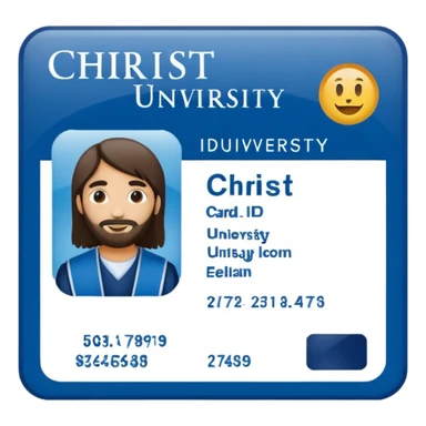 generate an ios genmoji of a college id card that says "CHRIST UNIVERSITY ID" sticker