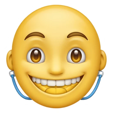 Emoji avec un appareil dentaire  sticker