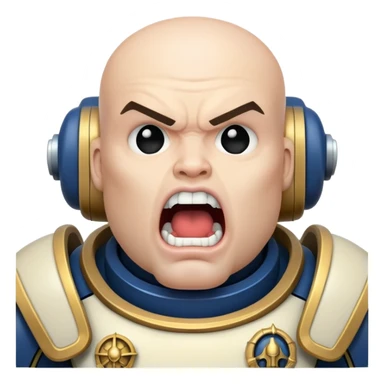 curious space marine wit open mouth sticker