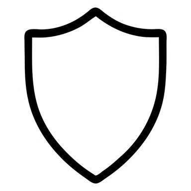 shield icon, clean and simple, modern icon style, black outline, no fill sticker