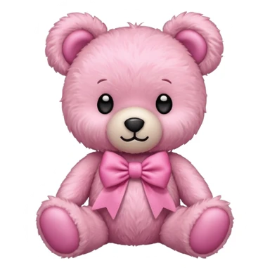 pink bow teddy bear solo sticker