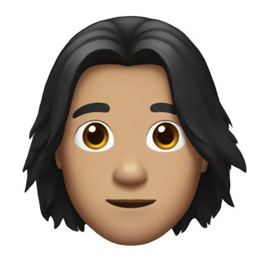 man long black hair, bear ,black skin  sticker