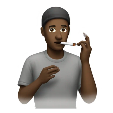A person smoking sticker