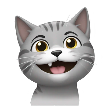 Gato gris mirando fijamente la pantalla meme sticker