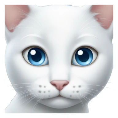 White cat Disney light blue eyes  sticker