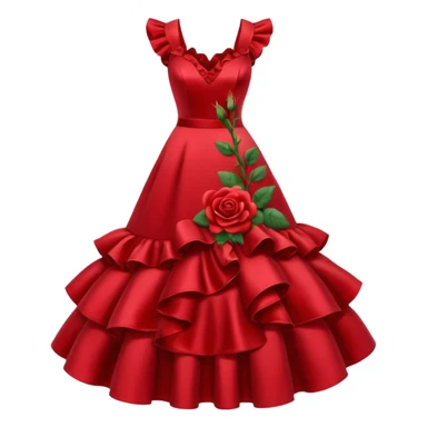 red rose dress no body sticker