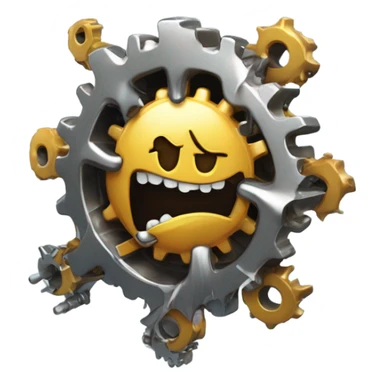 Melting gears sticker