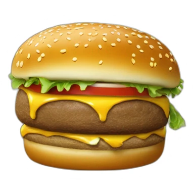 Cheval mange un burger sticker