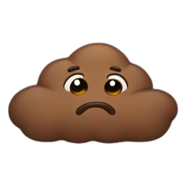 A sad English poo sticker