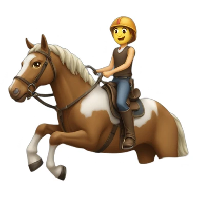 Humain sur cheval qui saute sticker