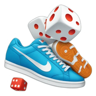 dices with nike sneakers sticker