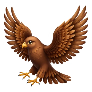 Brown colour long wings only not bird sticker
