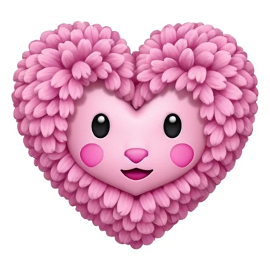 Pom Pom heart sticker