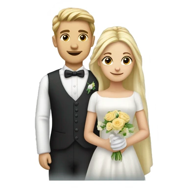 Ein Junge und ein Mädchen heiraten sticker