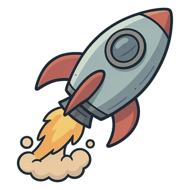 rocket ship image sticker
