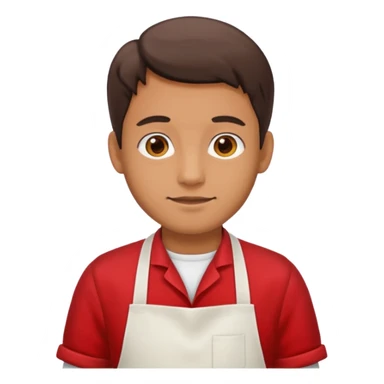 man red apron  sticker